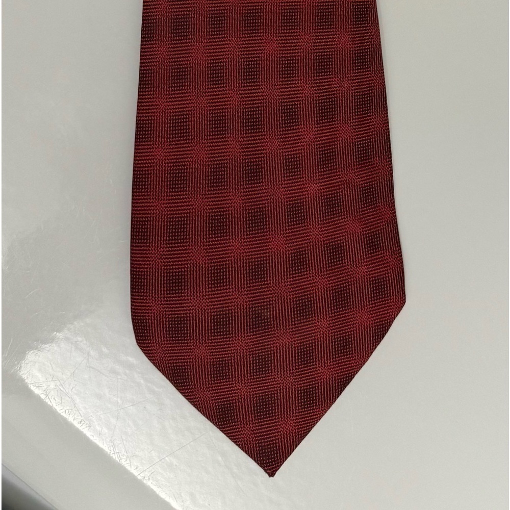 Authentic Vintage Hermes Paris‎ 100% Silk Plaid Patterned Tie Made in France - Picture 2 of 10